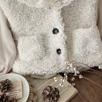 ベスト ベビーベスト ボアフリースもこもこ前あきベスト【mh0008015】