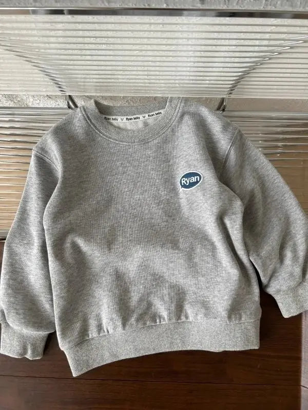 トレーナー・フーディ キッズトップス バック刺繍長袖スウェットシャツ【mh0008034】