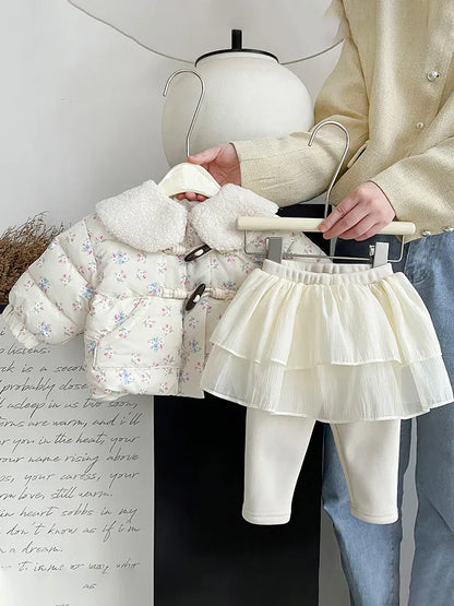 レギンスパンツ ベビーパンツ ティアードケーキスカートドッキングレギンスパンツ スカッツ【mh0008045】