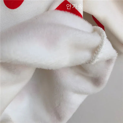 ロンパースセットアップ ベビーロンパース/タイツ クリスマスサンタ長袖ボディスーツ+ボンネット帽子/足つきレギンスパンツ【mh0008055】