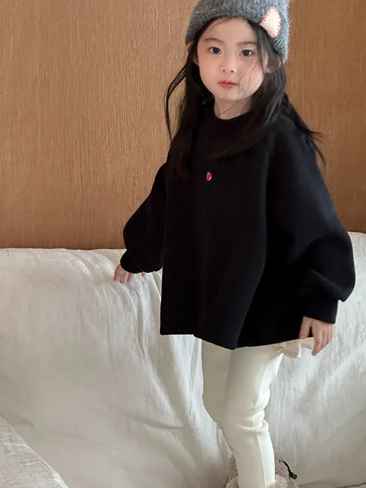 トレーナー・フーディ キッズトップス フリースイレギュラーヘムドッキング長袖スウェットプルオーバー【mh0008083】