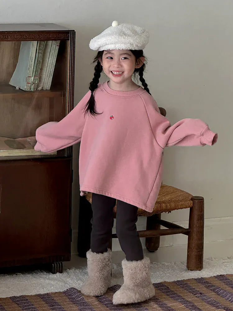 トレーナー・フーディ キッズトップス フリースイレギュラーヘムドッキング長袖スウェットプルオーバー【mh0008083】