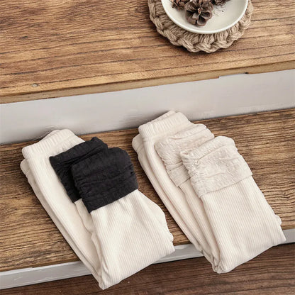 レギンスパンツ ベビーパンツ くしゅくしゅレッグウォーマードッキング裏フリース厚手レギンスパンツ【mh0008089】