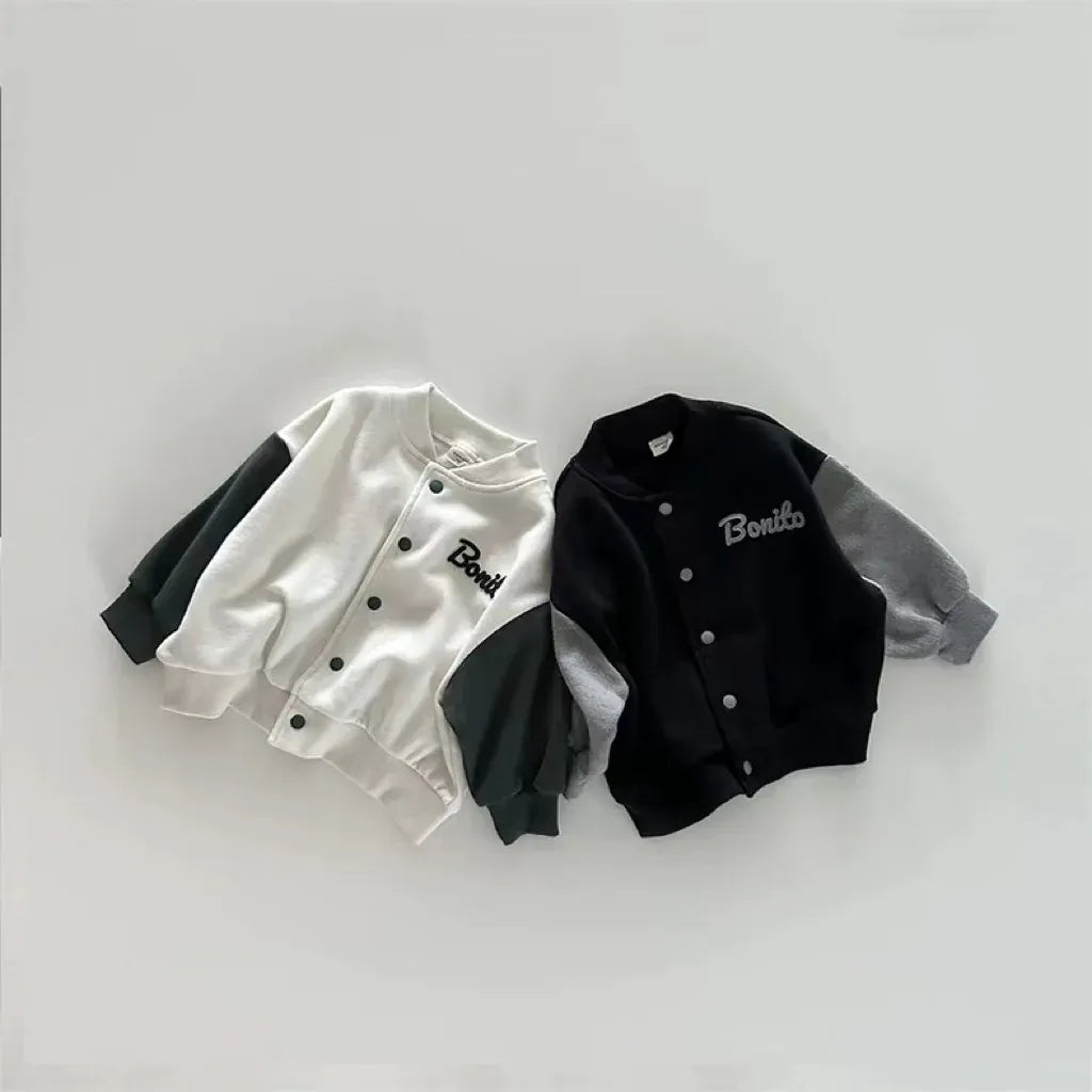 ショートコート・ジャケット・ジャンパー ベビーアウター パッチワークスタジアムジャンパーブルゾン【mh0008109】