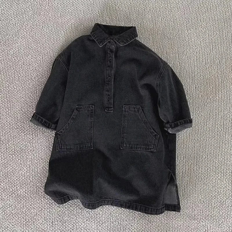 長袖ワンピース キッズワンピース コーデュロイ長袖シャツワンピース【mh0008208】