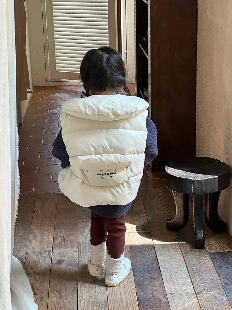 ベスト キッズベスト バック刺繍襟付きアウターベスト【mh0008228】