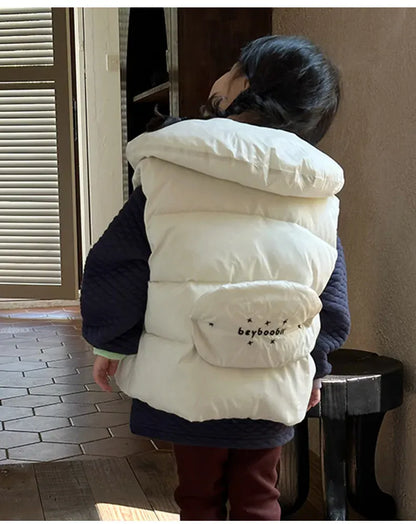 ベスト キッズベスト バック刺繍襟付きアウターベスト【mh0008228】