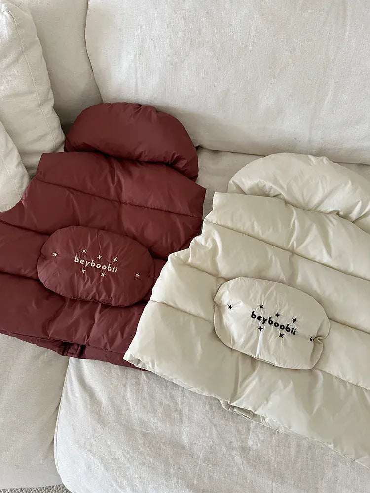 ベスト キッズベスト バック刺繍襟付きアウターベスト【mh0008228】