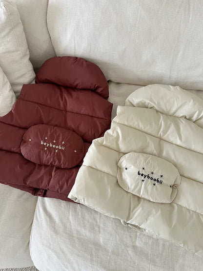 ベスト キッズベスト バック刺繍襟付きアウターベスト【mh0008228】