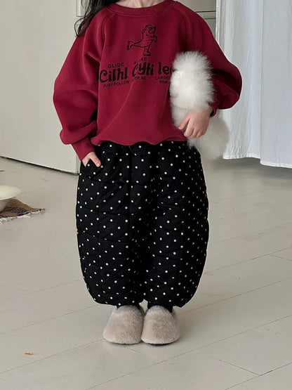 トレーナー・フーディ キッズトップス レターロゴプリント長袖スウェットトレーナー【mh0008240】