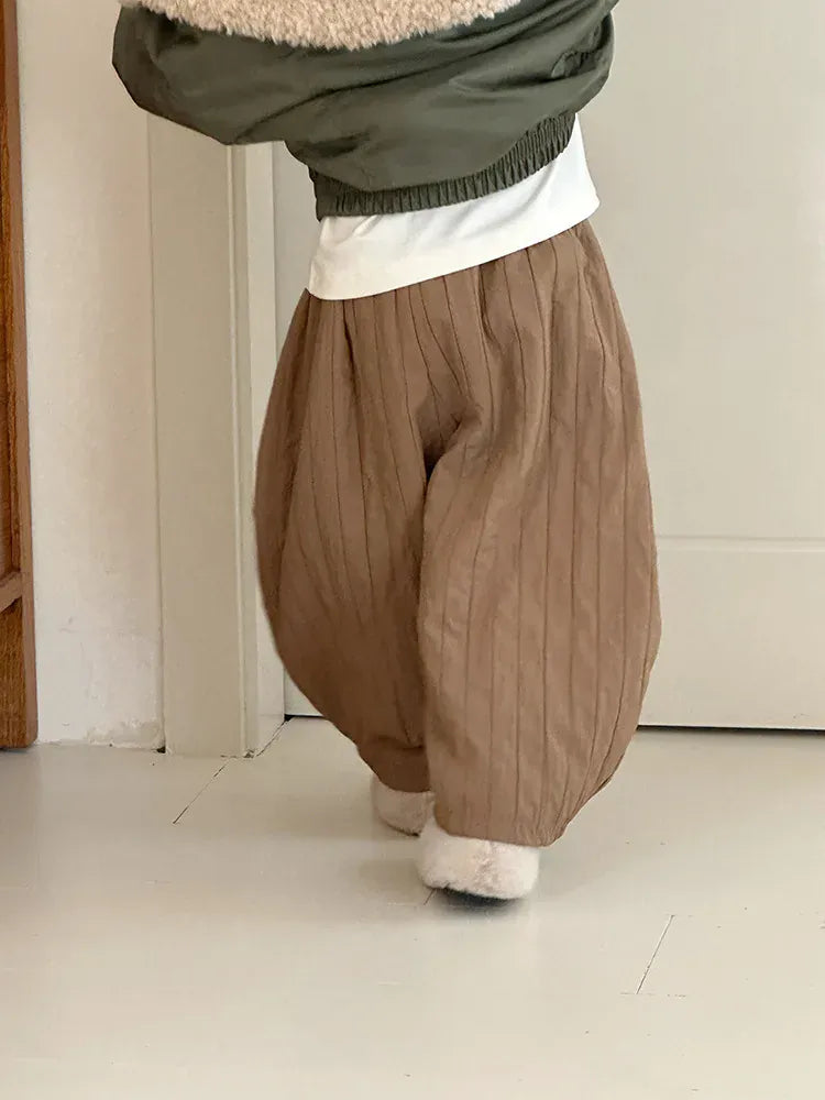 ロングパンツ・スウェットパンツ キッズパンツ キルティングパデッドバナナロングパンツ【mh0008248】