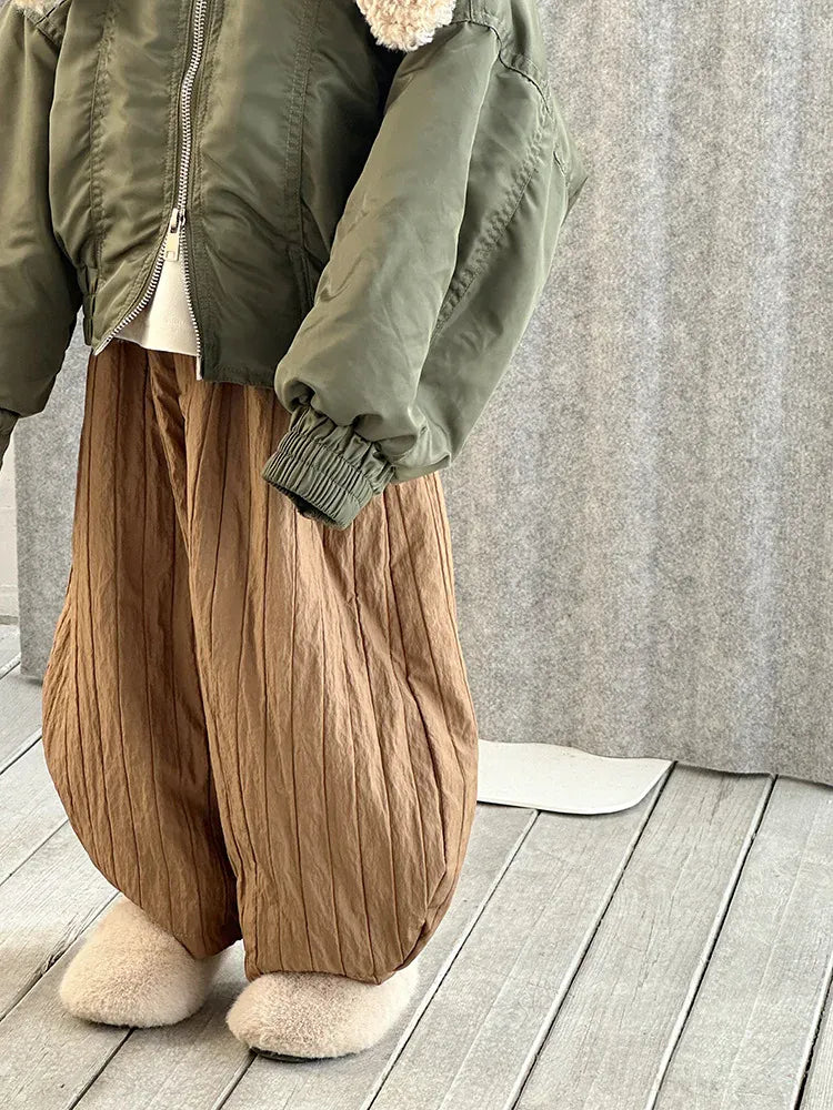 ロングパンツ・スウェットパンツ キッズパンツ キルティングパデッドバナナロングパンツ【mh0008248】