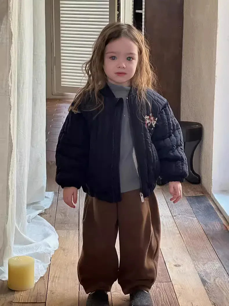 ロングパンツ・スウェットパンツ キッズパンツ バック刺繍裏フリースロングスウェットパンツ【mh0008252】