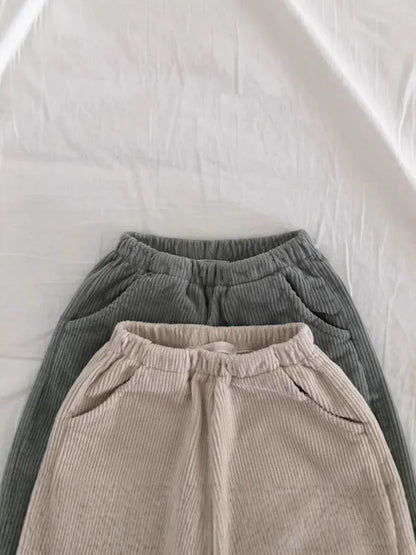 ロングパンツ・スウェットパンツ ベビーパンツ コーデュロイシンプルルーズロングパンツ【mh0008263】