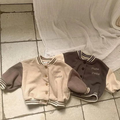 ショートコート・ジャケット・ジャンパー ベビーアウター レターロゴスタジアムジャンパーブルゾン【mh0008277】