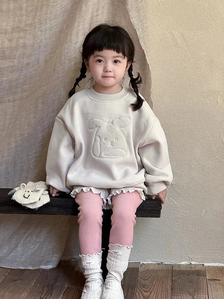トレーナー・フーディ キッズトップス ベアくまアニマルエンボス裏フリース長袖スウェットトレーナー【mh0008300】