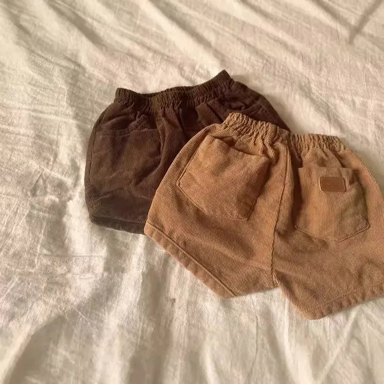 ハーフパンツ・ショートパンツ ベビーパンツ コーデュロイシンプルショートパンツ【mh0008333】