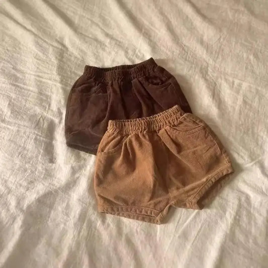 ハーフパンツ・ショートパンツ ベビーパンツ コーデュロイシンプルショートパンツ【mh0008333】