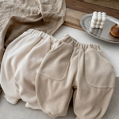 ロングパンツ・スウェットパンツ ベビーパンツ 裏フリースシンプルルーズロングパンツ【mh0008388】