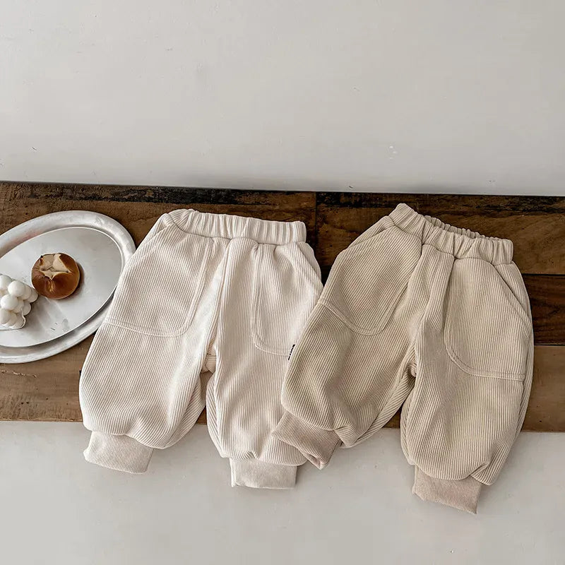 ロングパンツ・スウェットパンツ ベビーパンツ 裏フリースシンプルルーズロングパンツ【mh0008388】