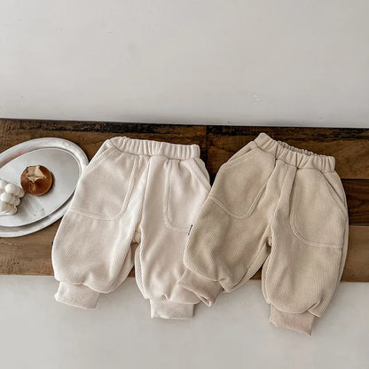 ロングパンツ・スウェットパンツ ベビーパンツ 裏フリースシンプルルーズロングパンツ【mh0008388】