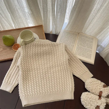 ニット・セーター キッズトップス パッチワークニット長袖セーター【mh0008456】