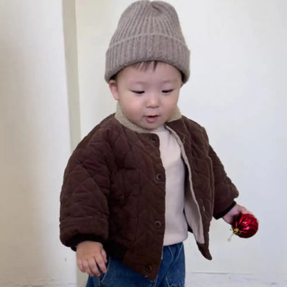 ショートコート・ジャケット・ジャンパー ベビーアウター キルティング裏ボアフリースブルゾンジャケット【mh0008477】