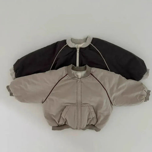 ショートコート・ジャケット・ジャンパー ベビーアウター シンプルパデッドブルゾンジャケット【mh0008478】