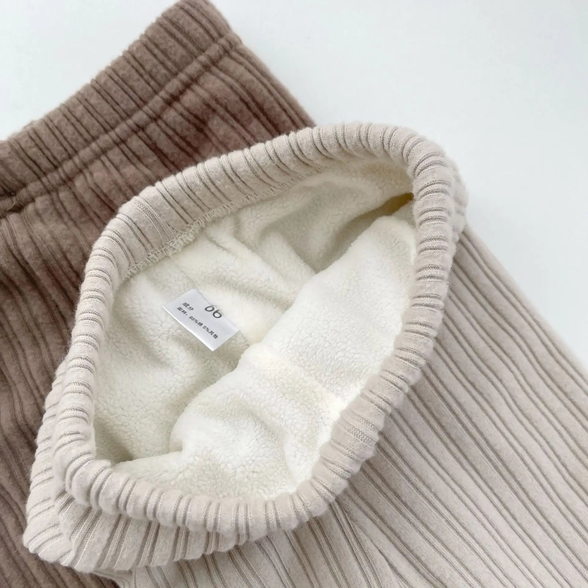 レギンスパンツ ベビーパンツ フリル裏フリースリブレギンスパンツ【mh0008496】