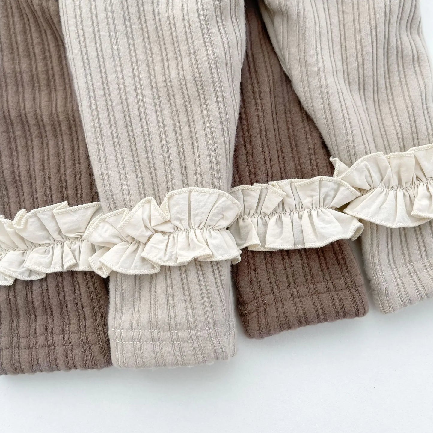 レギンスパンツ ベビーパンツ フリル裏フリースリブレギンスパンツ【mh0008496】