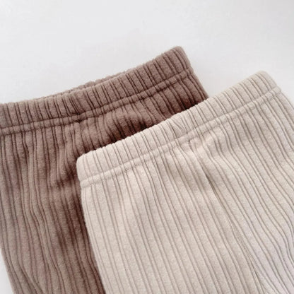 レギンスパンツ ベビーパンツ フリル裏フリースリブレギンスパンツ【mh0008496】