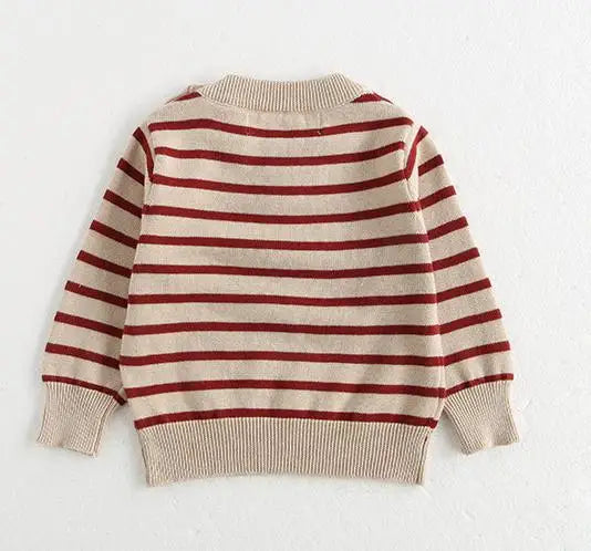 ニット・セーター ベビートップス 水玉ドット/ボーダーニット長袖セーター【mh0008507】