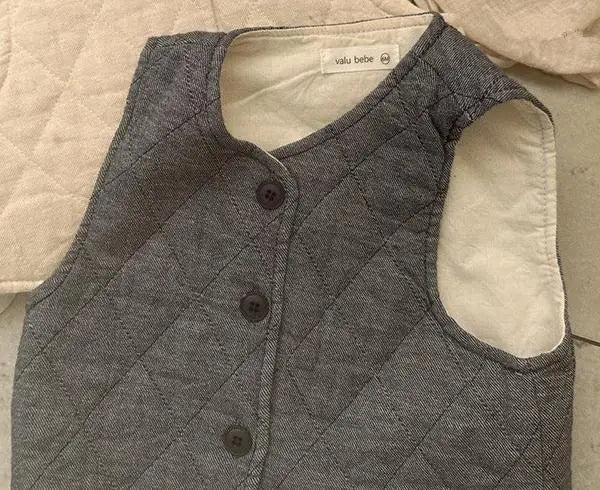 ベスト ベビーベスト キルティング前あきベスト【mh0008508】