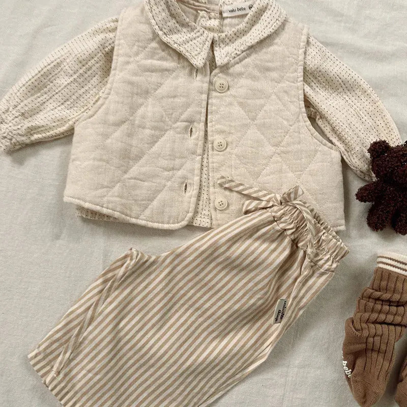 ベスト ベビーベスト キルティング前あきベスト【mh0008508】