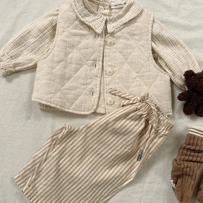 ベスト ベビーベスト キルティング前あきベスト【mh0008508】