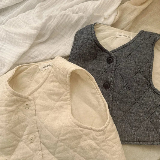 ベスト ベビーベスト キルティング前あきベスト【mh0008508】