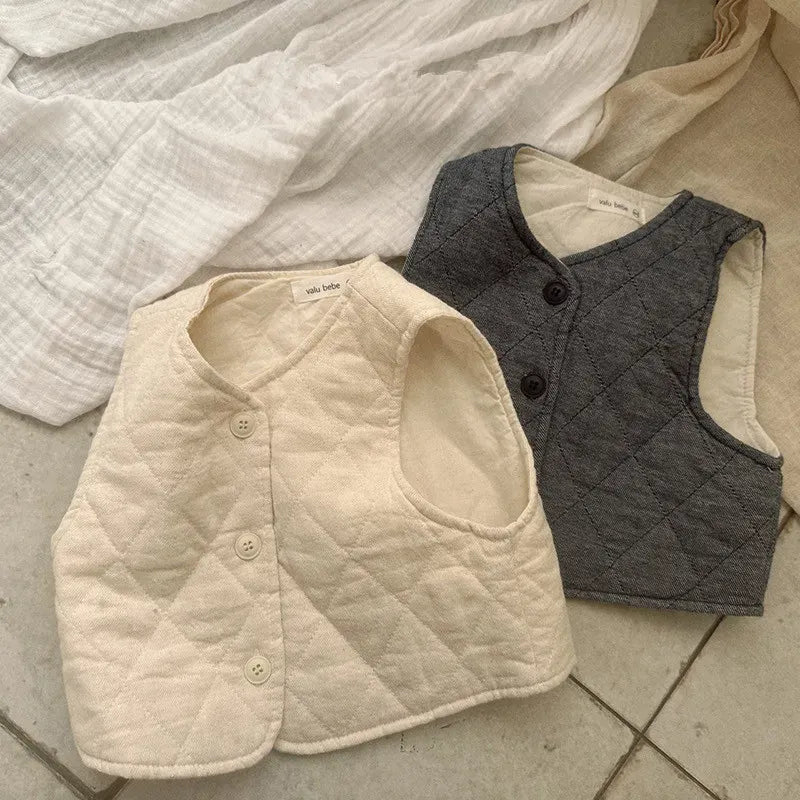 ベスト ベビーベスト キルティング前あきベスト【mh0008508】