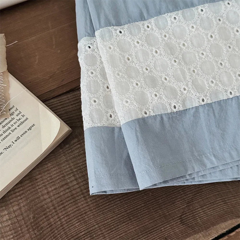 ロングパンツ・スウェットパンツ ベビーパンツ レースパッチワーク切り替えワイドルーズパンツ【mh0008539】