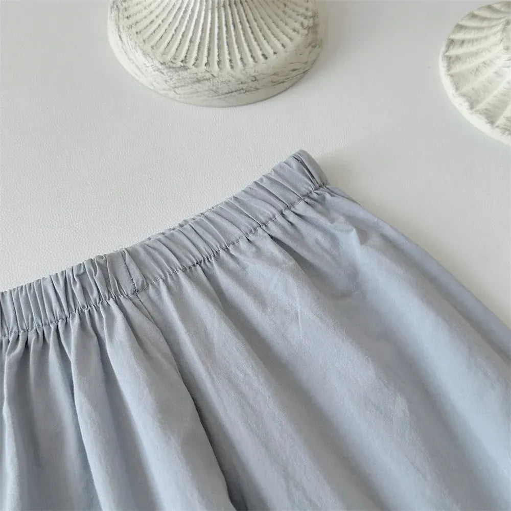 ロングパンツ・スウェットパンツ ベビーパンツ レースパッチワーク切り替えワイドルーズパンツ【mh0008539】