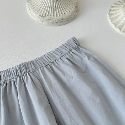 ロングパンツ・スウェットパンツ ベビーパンツ レースパッチワーク切り替えワイドルーズパンツ【mh0008539】