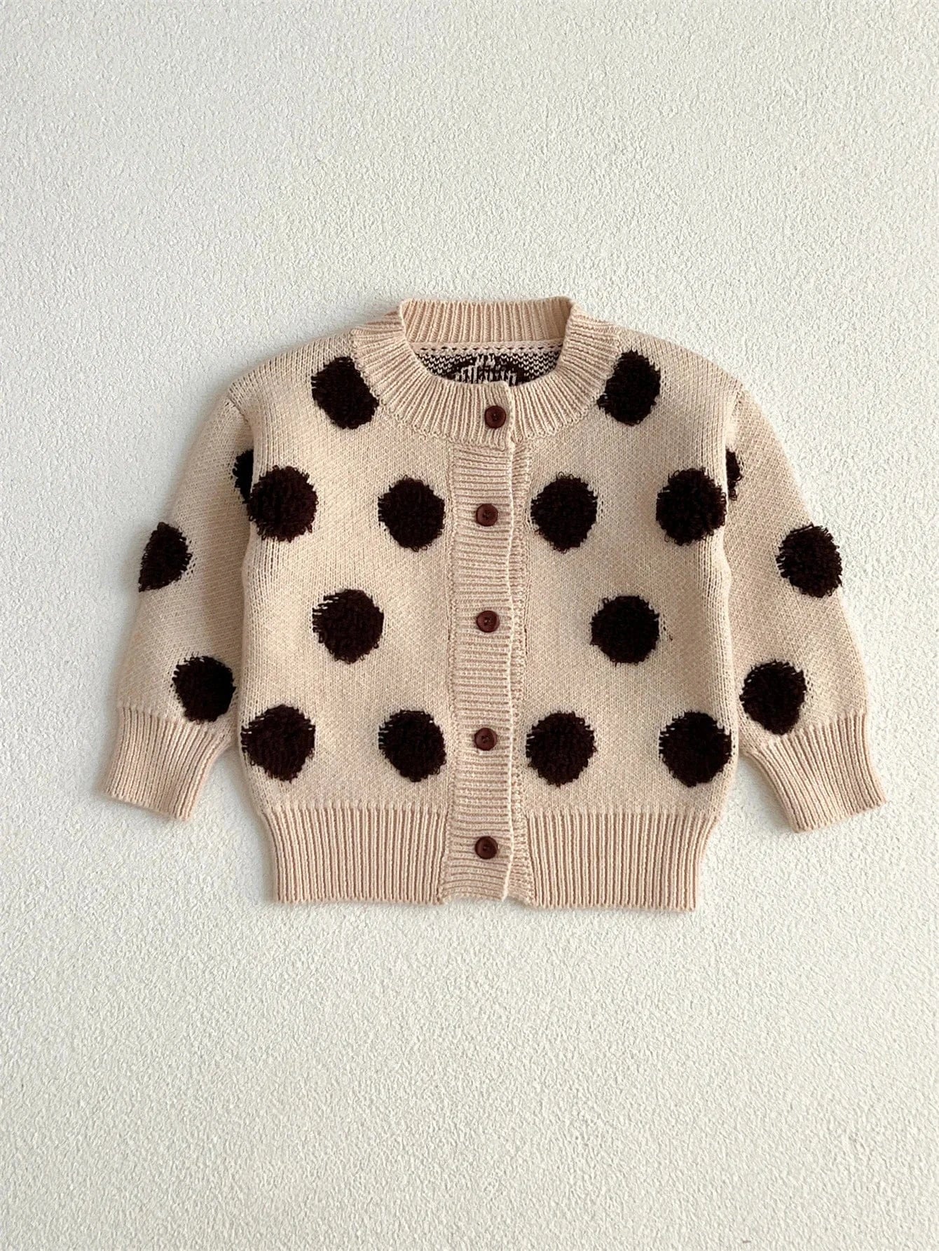 カーディガン・パーカー ベビーカーディガン 水玉ポルカドットニットカーディガンジャケット【mh0008613】