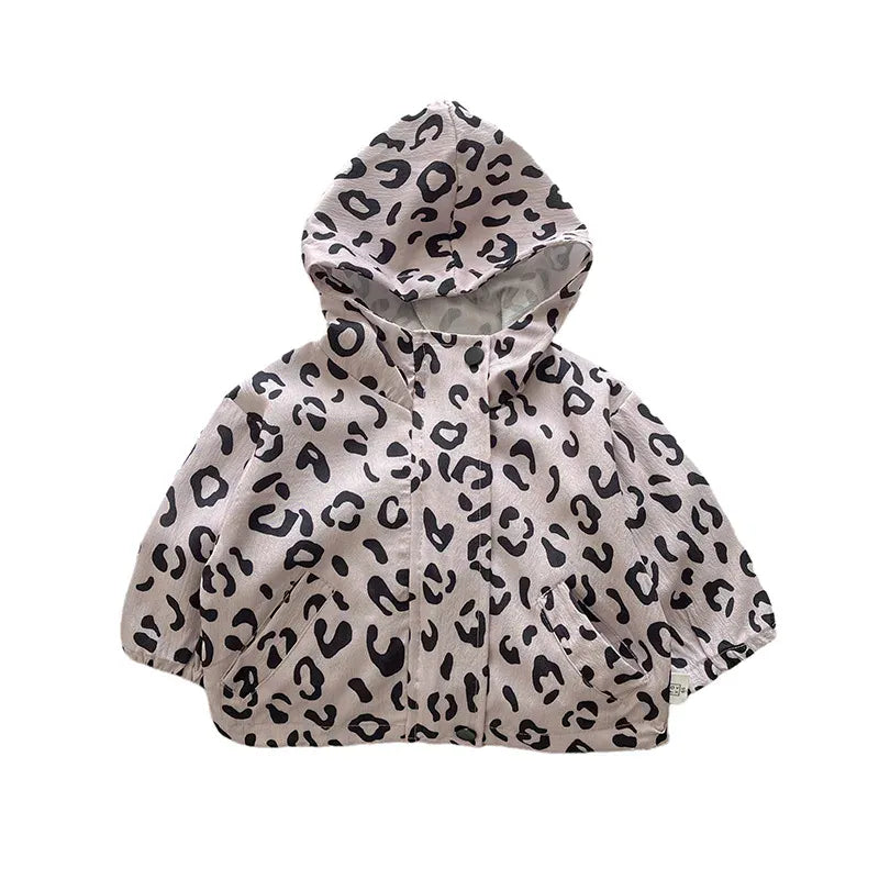 ショートコート・ジャケット・ジャンパー ベビーアウター タイダイ/レオパードプリントフーディブルゾンジャケット【mh0008615】