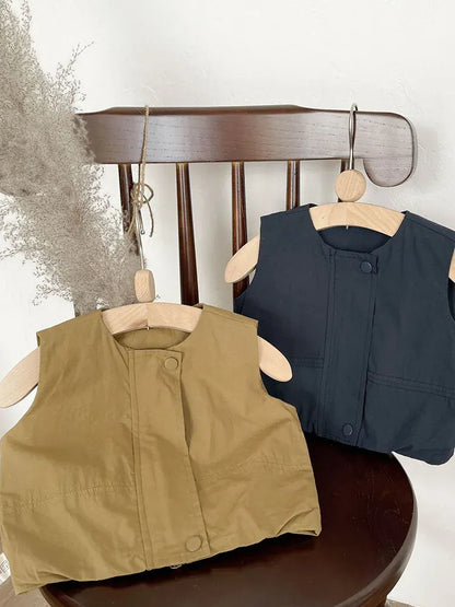 ベスト ベビーベスト シンプルデザインジレベスト【mh0008617】