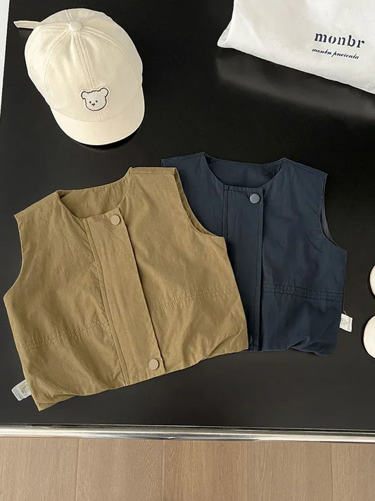 ベスト ベビーベスト シンプルデザインジレベスト【mh0008617】