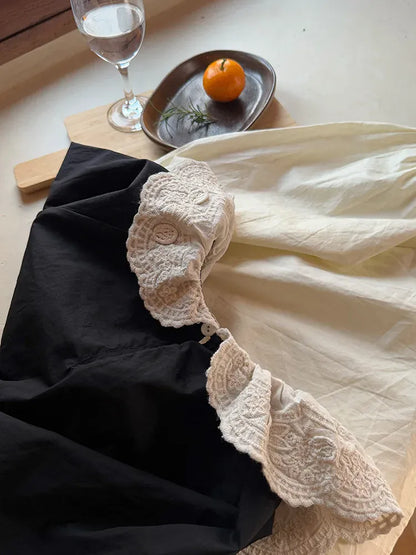 長袖シャツ・ブラウス キッズトップス ビッグレース襟長袖ブラウス【mh0008668】