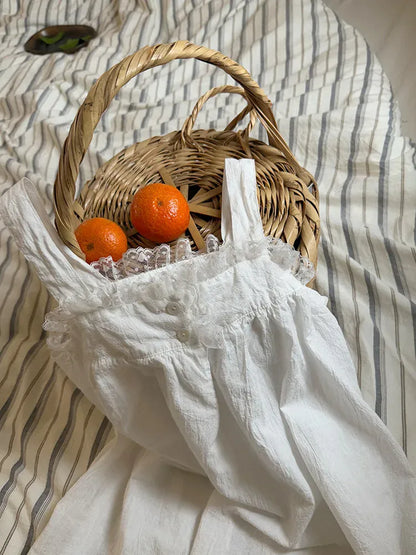 ノースリーブワンピース キッズワンピース レースフリルサスペンダードレスワンピース【mh0008669】