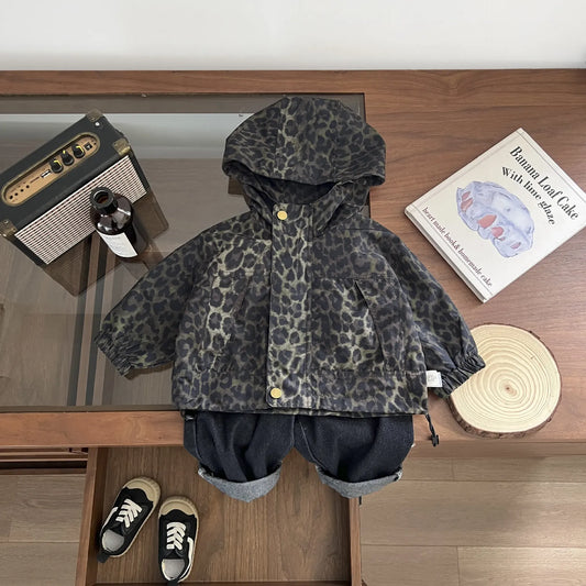 ロングパンツ・スウェットパンツ キッズアウター/パンツ レオパードヒョウ柄フーディウィンドブレーカーブルゾン/ロングルーズブラックデニムパンツジーンズ【mh0008684】