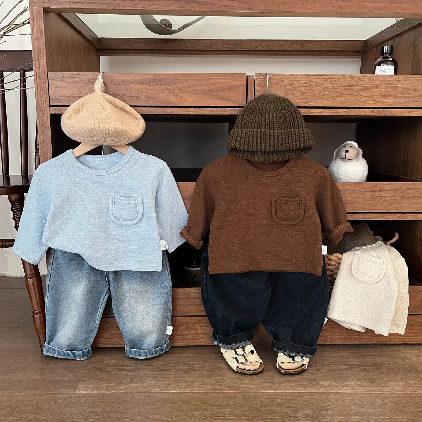 デニムパンツ ベビーキッズパンツ シンプルルーズデニムパンツジーンズ【mh0008687】