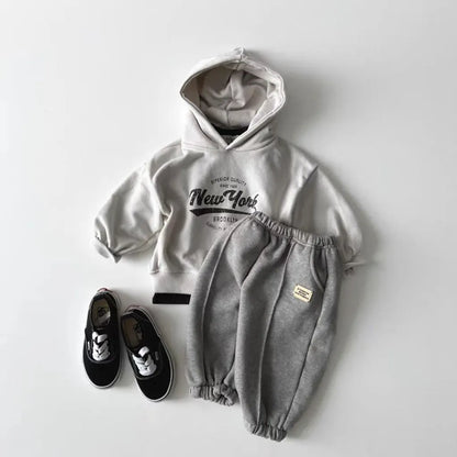 トレーナー・フーディ ベビーキッズトップス レターロゴプリントフーディスウェットシャツパーカー【mh0008714】