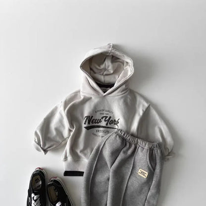 トレーナー・フーディ ベビーキッズトップス レターロゴプリントフーディスウェットシャツパーカー【mh0008714】